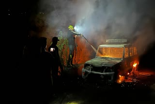 BAGESHWAR BOLERO VEHICLE FIRE