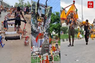 यूपी की सड़कों पर कावड़ियों का मेला