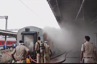 Two coaches of Udyan Express train caught fire in Karnataka