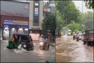 heavy rains in many parts of delhi