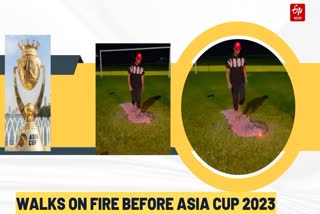 Bangladesh opener walks on fire for mind-training before Asia Cup 2023