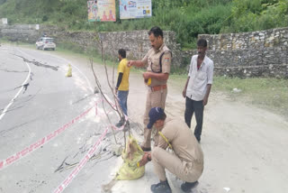 Cracks on Badrinath national Highway increases risk of subsidence