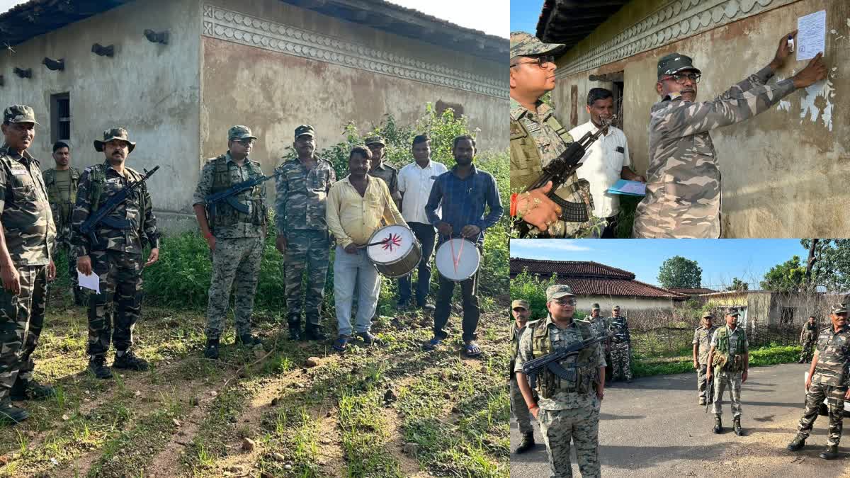 Latehar police pasted poster at house of Naxal commander Chhotu Kharwar giving him last chance to surrender