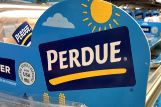 Perdue products sit in a poultry section of a supermarket in Palisades Park, N.J., Sunday, Aug. 18, 2024.