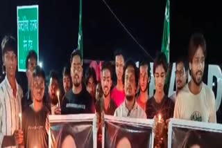 youth of Lohardaga took out candle march in protest against Kolkata doctor murder case