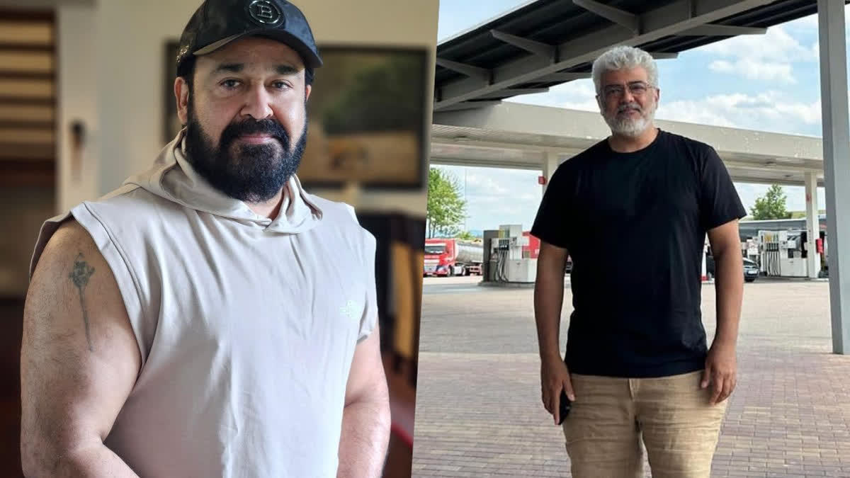 Mohanlal and Ajith Kumar spotted together in Dubai, viral picture sends fans into a frenzy