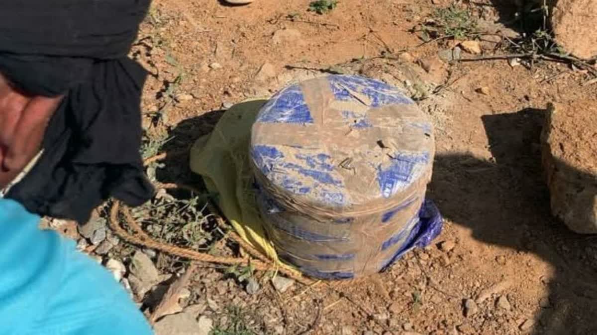 IED Bomb And Two Spike Holes Recovered