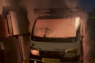 fire in tata ace in sonipat