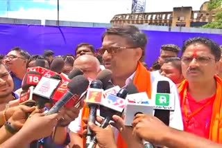 Pradeep Shettar spoke to reporters.