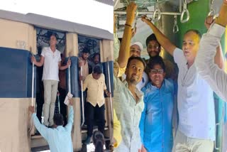 Excellent legislator Bagodar MLA Vinod Kumar Singh traveled in train like common passenger in Giridih