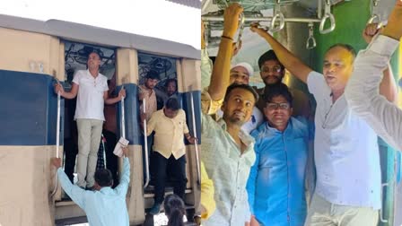 Excellent legislator Bagodar MLA Vinod Kumar Singh traveled in train like common passenger in Giridih