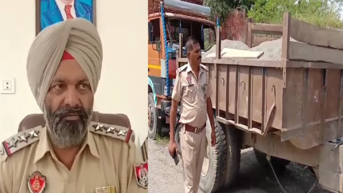 Police action against illegal mining, tractors and trolleys seized by raids in Ravi Darya