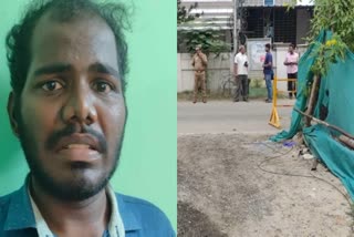 (Left) The accused Manikandan and (right) the place where the body was found