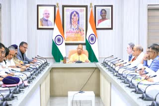 UP CM Yogi Adityanath chairing a meeting