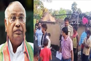 Mallikarjuna Kharge and Navada 21 houses on fire