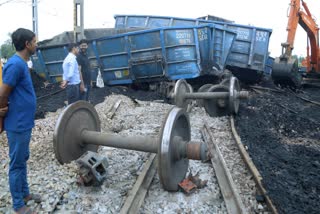 Goods Train Derailed Mathura