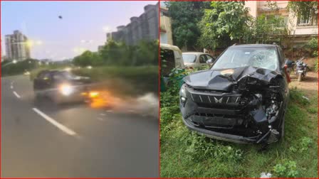 Horrible accident on Golf Course Road in Gurugram accident caught on camera