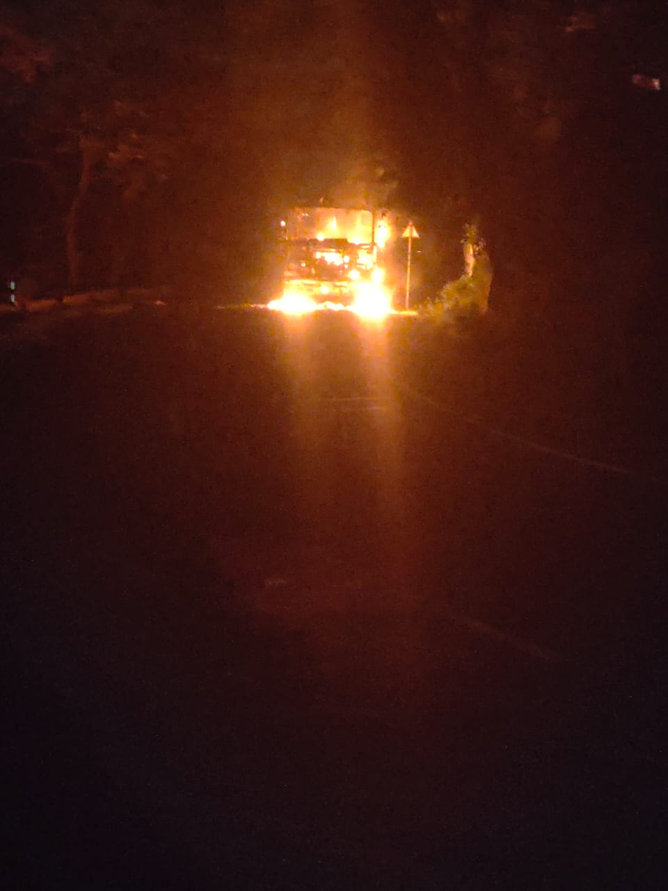 ST Bus Burnt In Fire