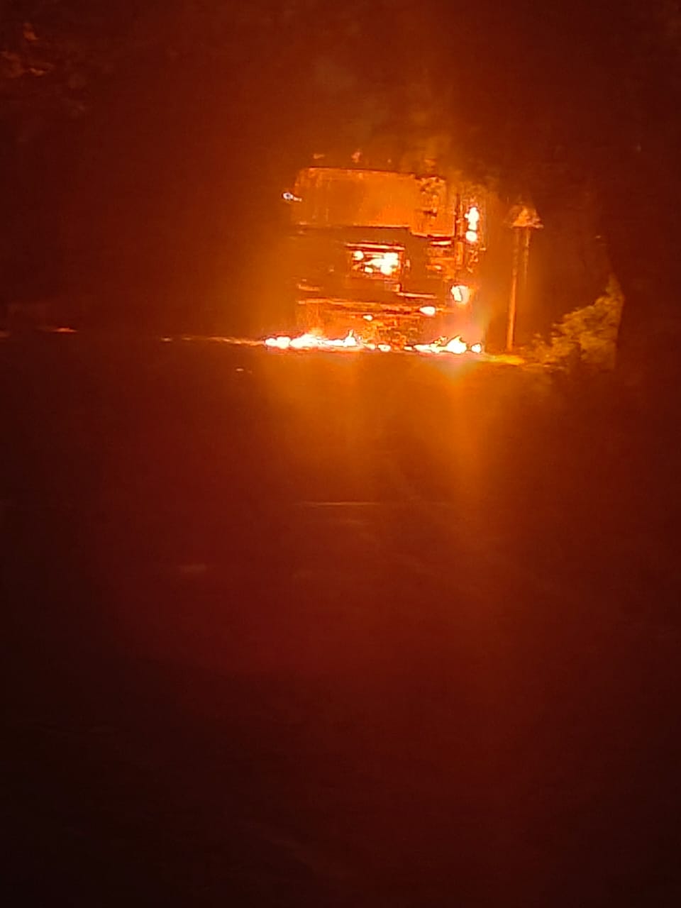 ST Bus Burnt In Fire