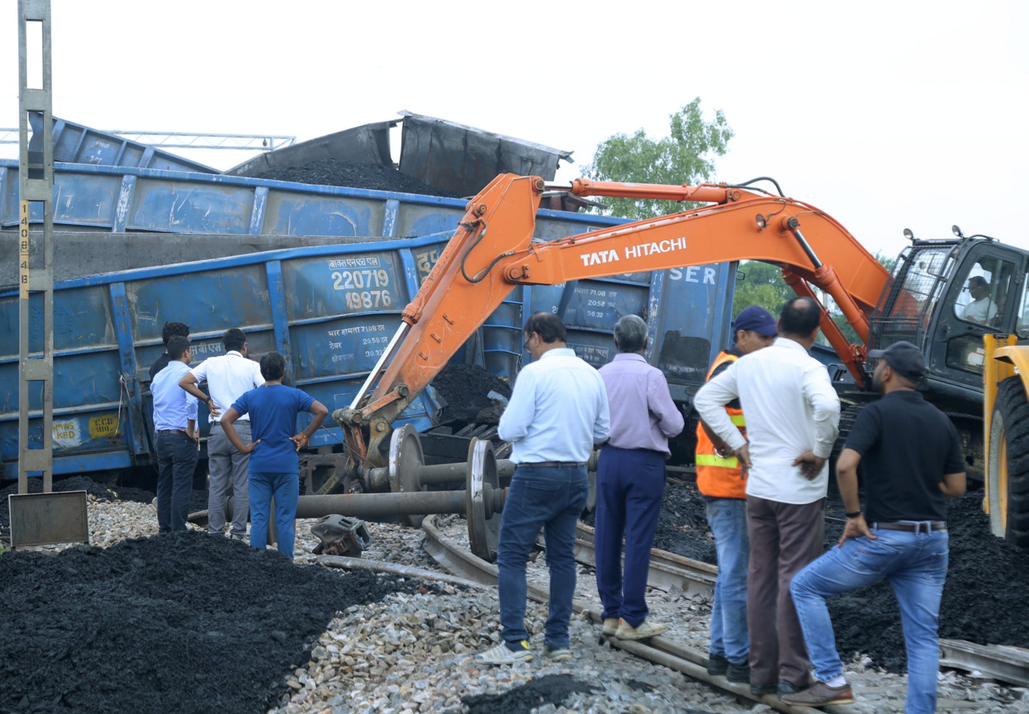 Goods Train Derailed Mathura