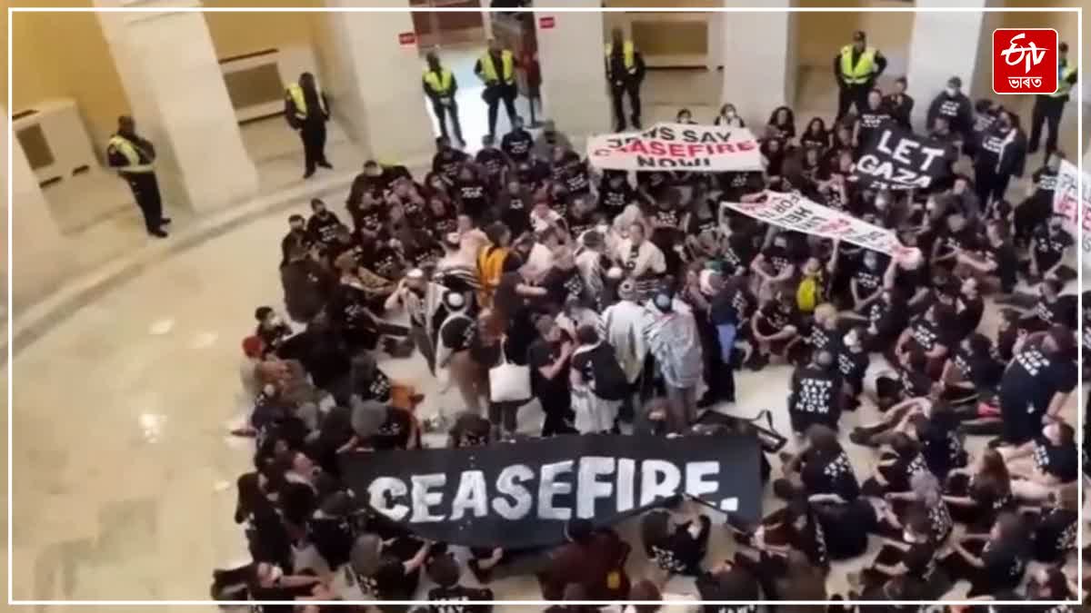 Protest urging ceasefire in Gaza