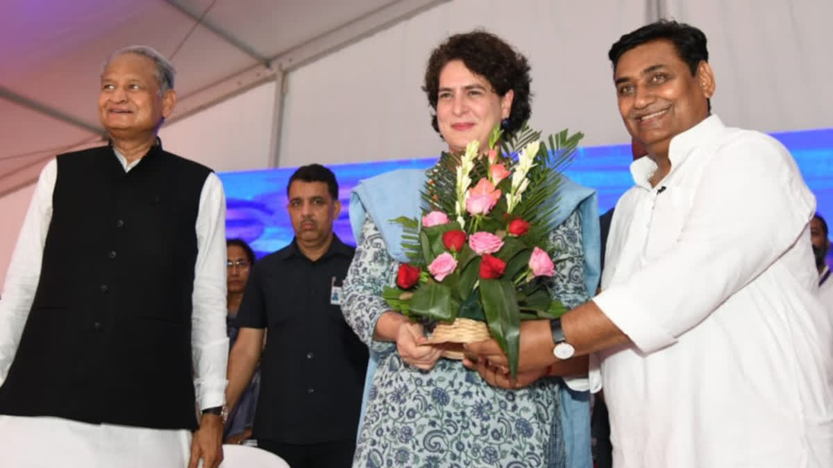 Priyanka Gandhi to address rally in Rajasthan