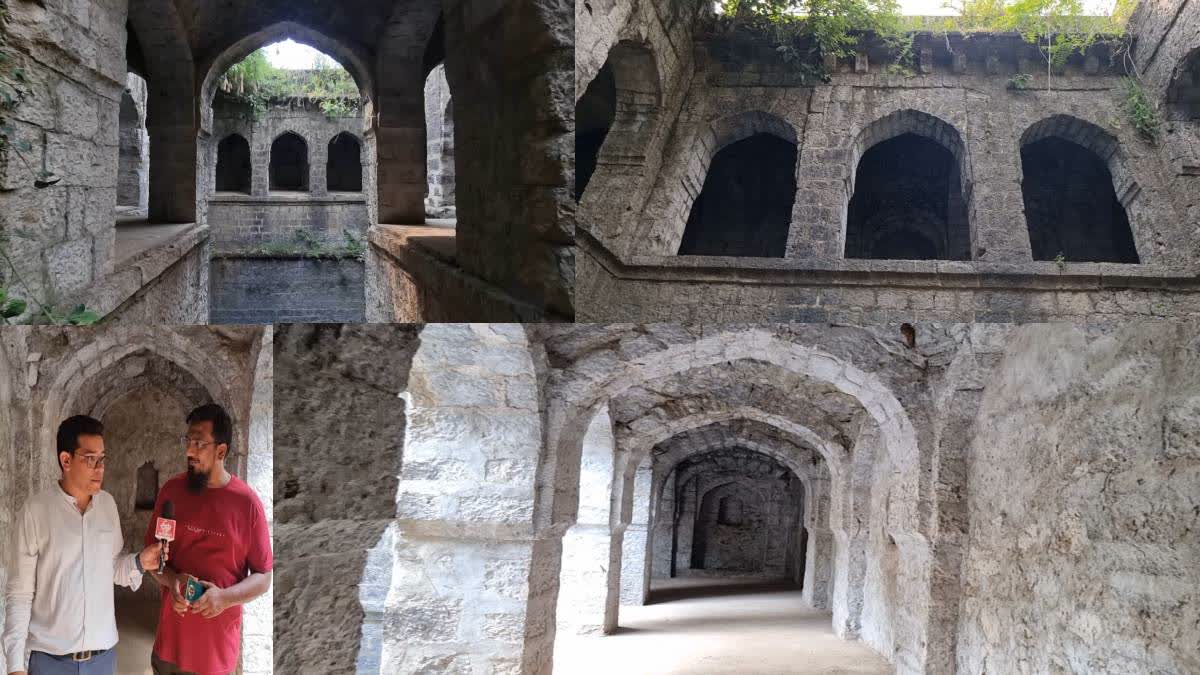 دولت آباد کے عقب میں واقع  تاریخی کنویں والی مسجد فن تعمیر کا شاہکار