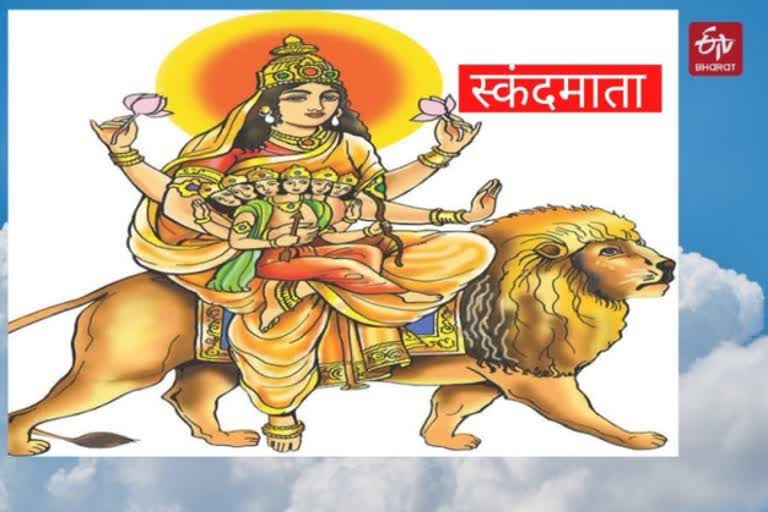 skandamata goddess . goddess skandamata  navratri day 5  navratri 5th day 19 october