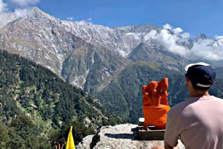 NETHERLANDS CAPTAIN SCOTT EDWARDS PRAYS IN DHARAMSHALA BEFORE ICC WORLD CUP MATCH INDRU NAAG TEMPLE IN DHARAMSHALA HIMACHAL PRADESH