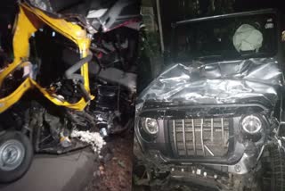 Kottayam Autorickshaw jeep accident  Jeep Collide With Autorickshaw Kottayam  Pala Ponkunnam Accident  ഓട്ടോറിക്ഷയില്‍ എതിരെ വന്ന ജീപ്പ് ഇടിച്ചുകയറി  അപകടം  പാലാ  പൊൻകുന്നം  പുനലൂർ മൂവാറ്റുപുഴ സംസ്ഥാന പാത  കാഞ്ഞിരപ്പള്ളി ജനറൽ ആശുപത്രി  പൊൻകുന്നം പൊലീസ്  Jeep Collide With Autorickshaw