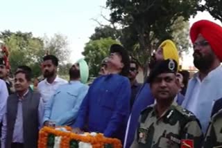 Union minister Nitin Gadkari hoists highest tricolor at Atari-Wagah border in Punjab's Amritsar