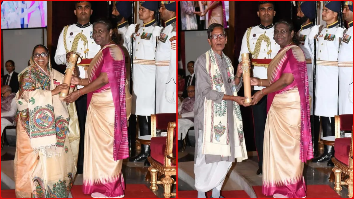 Shanti Devi and Shivam Pasawan receive Padma Shri from President Droupadi Murmu