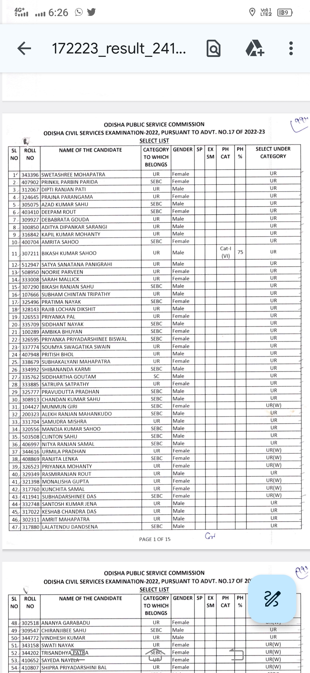 Odisha Civil Services Examination