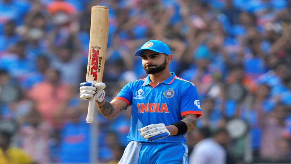 India's star batter Virat Kohli received the Man of the Tournament award of the ICC Men's Cricket World Cup 2023 at Narendra Modi Stadium in Ahmedabad on Sunday.