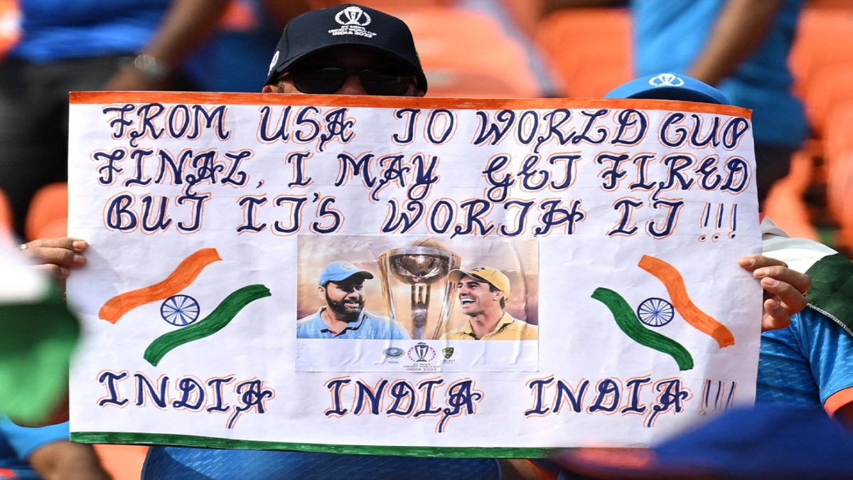 यूएस ए से आया भारतीय टीम का एक समर्थक