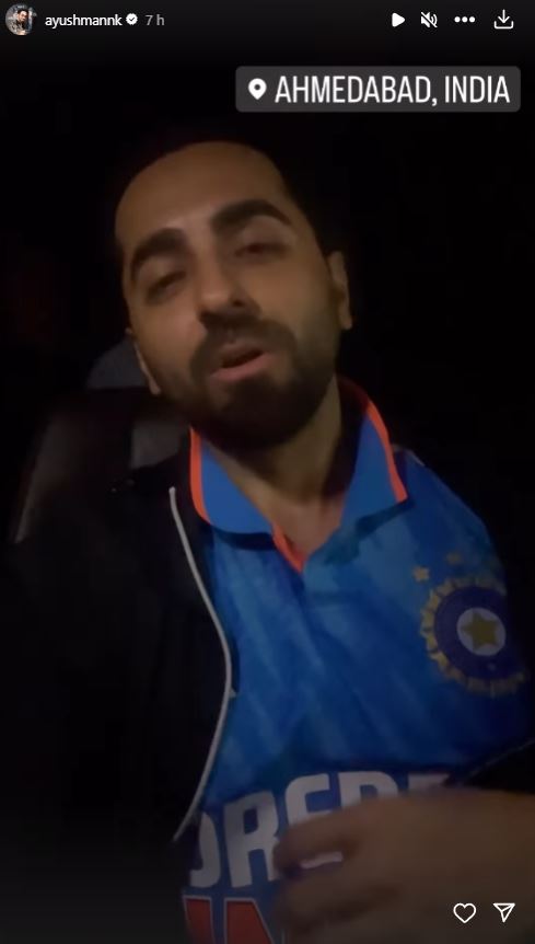 Ayushmann Khurrana in Ahmedabad to cheer for Men in Blue