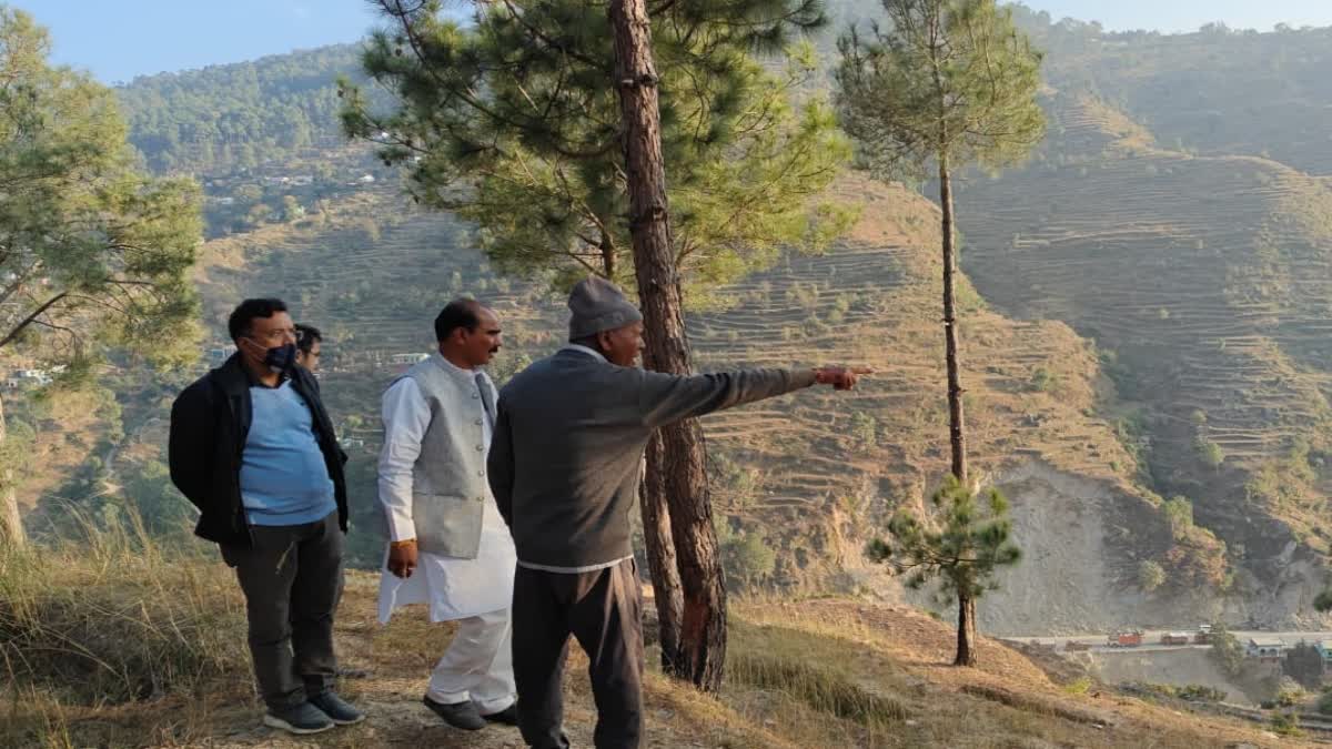 Union Minister of State Ajay Tamta inspected the Quarab danger zone