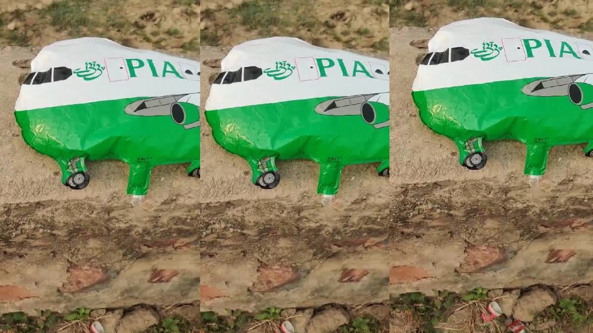 Pakistani Balloon Marked 'PIA' Found In Deeg Village