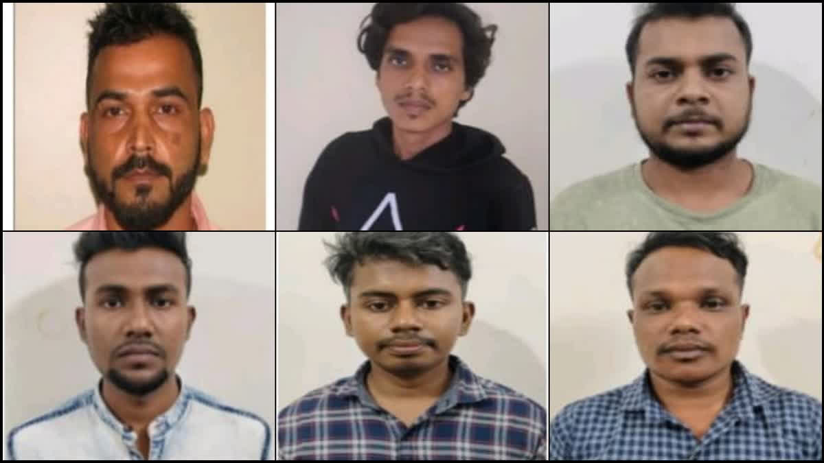 Six Bangladeshi nationals were apprehended in the second phase of Dhavalagiri layout on November 18 while patrolling near Aravind Garments and White Wash Garments on Holalkere Road, Chitradurga.