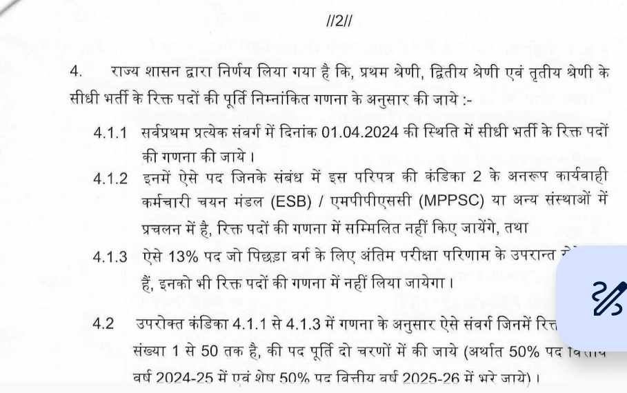 GOVERNMENT VACANCY MP