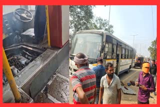 BUS ACCIDENT AVERTED IN BILASPUR