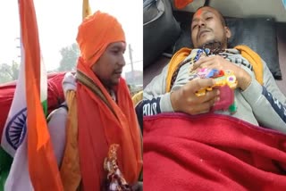 West Bengal youth on padayatra got injured in road accident in Giridih