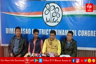 Trinamool Congress press conference in Haflong