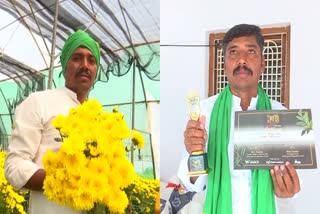 Etv Bharatyoung-farmer-earning-millions-of-rupees-from-flower-farming-in-suryapet