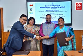 MoU signing between TERI and climate change