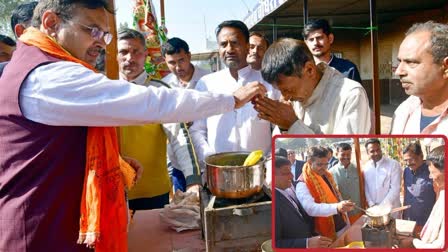 CM Bhajan Lal was welcomed in dausa