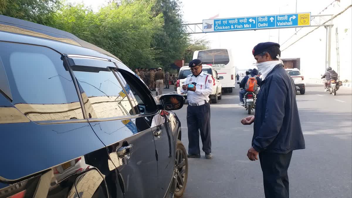 DELHI TRAFFIC POLICE CHALLAN OVER POLLUTION