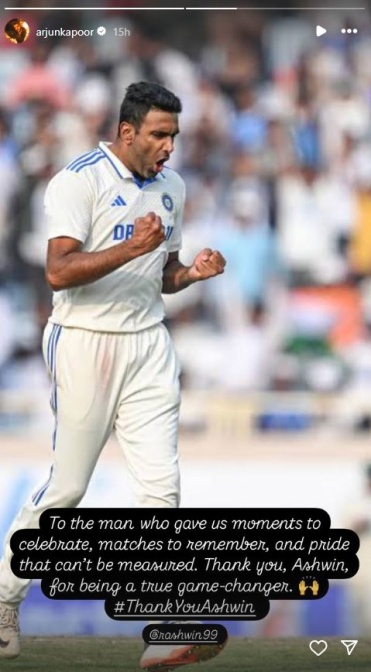 Celeb reactions on cricketer R Ashwin's retirement