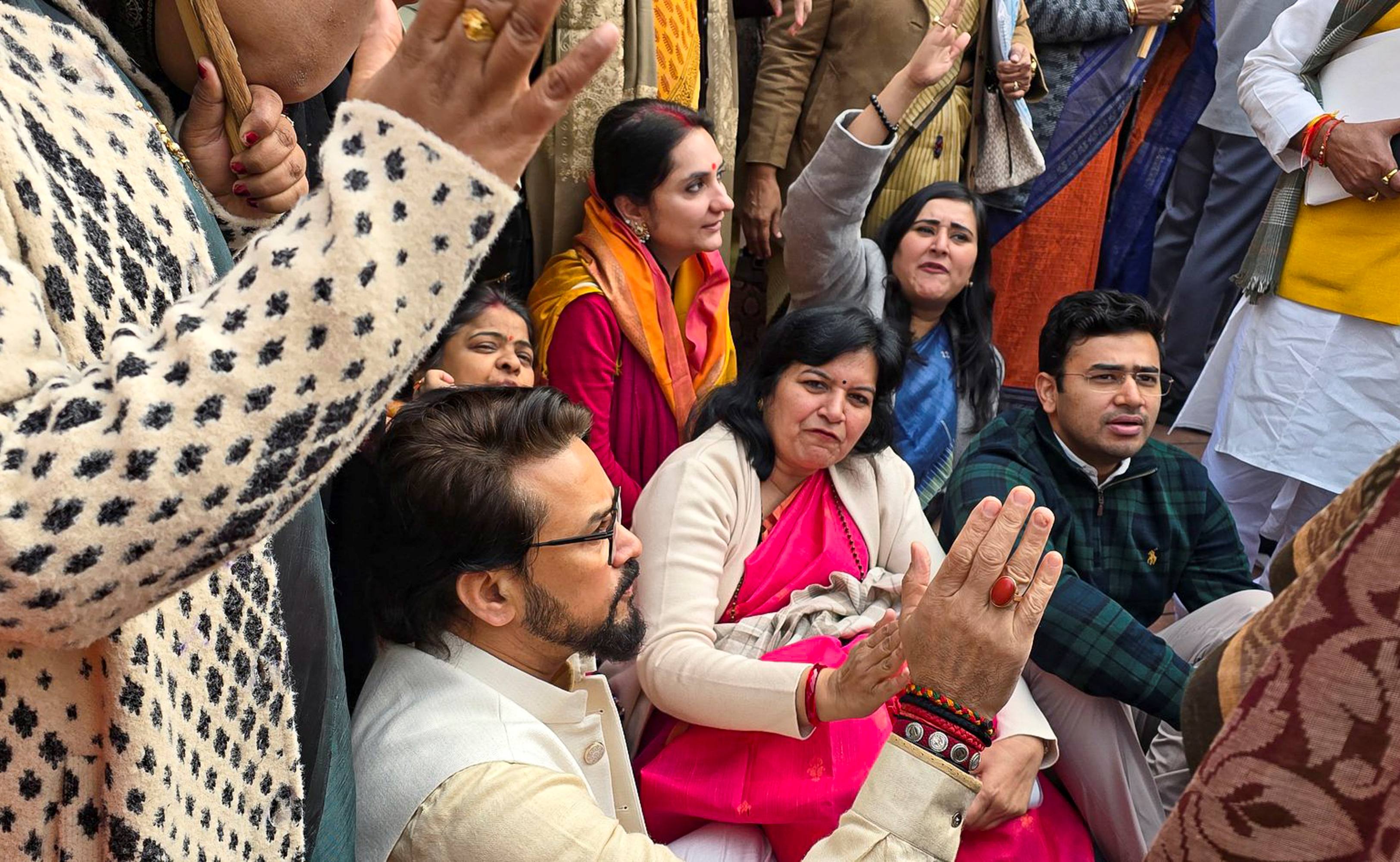 BJP and Congress MPs clashed outside Parliament, accusing each other of assault during protests over Amit Shah's remarks on Dr B R Ambedkar.