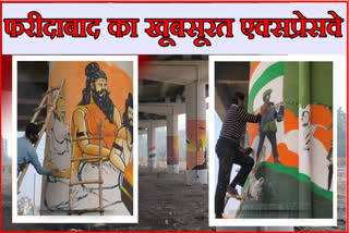 Paintings on Faridabad Expressway